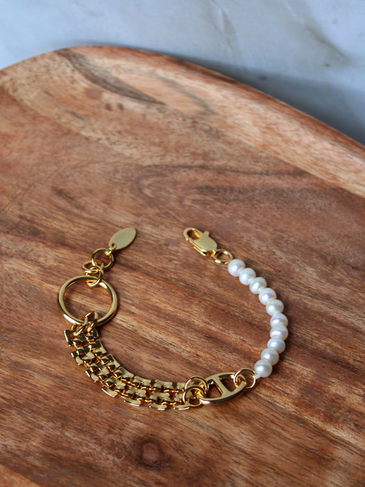 18K Gold Aurum Pearl Bracelet