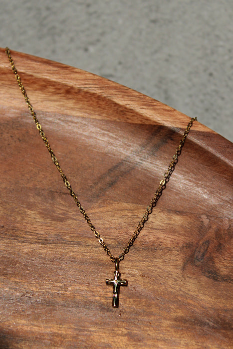 14k Gold Cross Necklace
