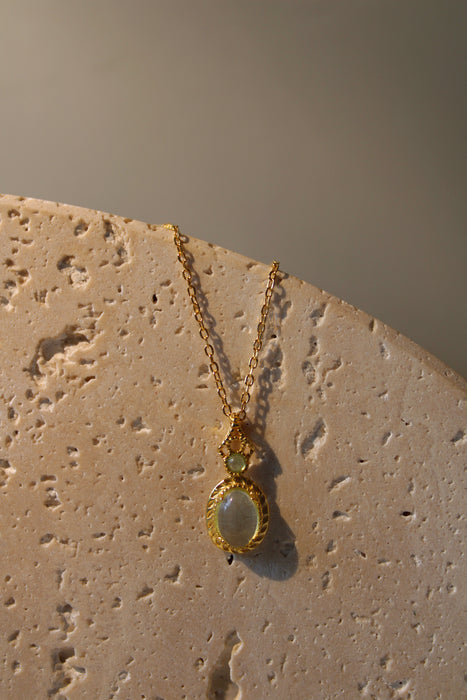 18K Gold Aquamarine Necklace