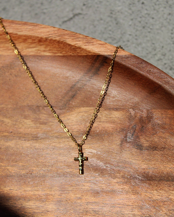 14k Gold Cross Necklace