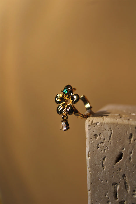 18K Gold Flora Ear Cuff