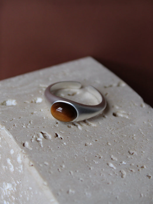 Tiger's Eye Silver Ring