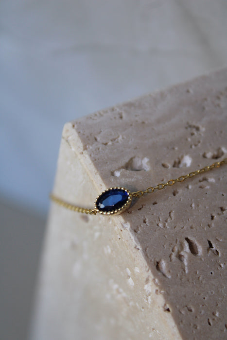 14K Gold Sapphire Bracelet