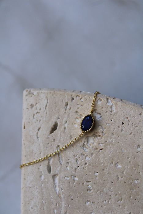 14K Gold Sapphire Bracelet